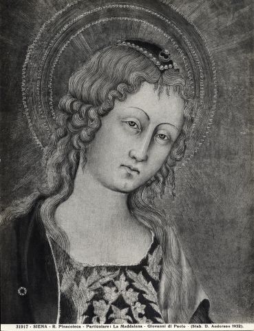 Anderson — Siena - R. Pinacoteca - Particolare: La Maddalena - Giovanni di Paolo — particolare